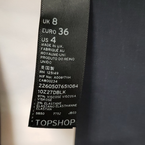 EUC  Topshop black maxi size 4 - Picture 6 of 8